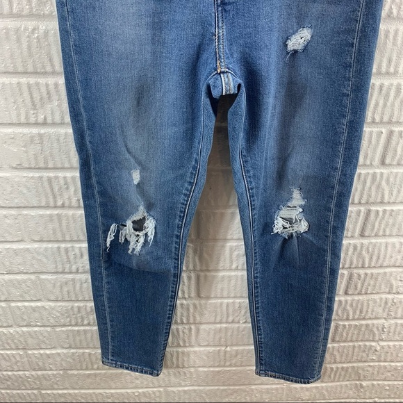 Levis Wedgie Distressed Skinny Jeans 27 Button Fly - Picture 4 of 8